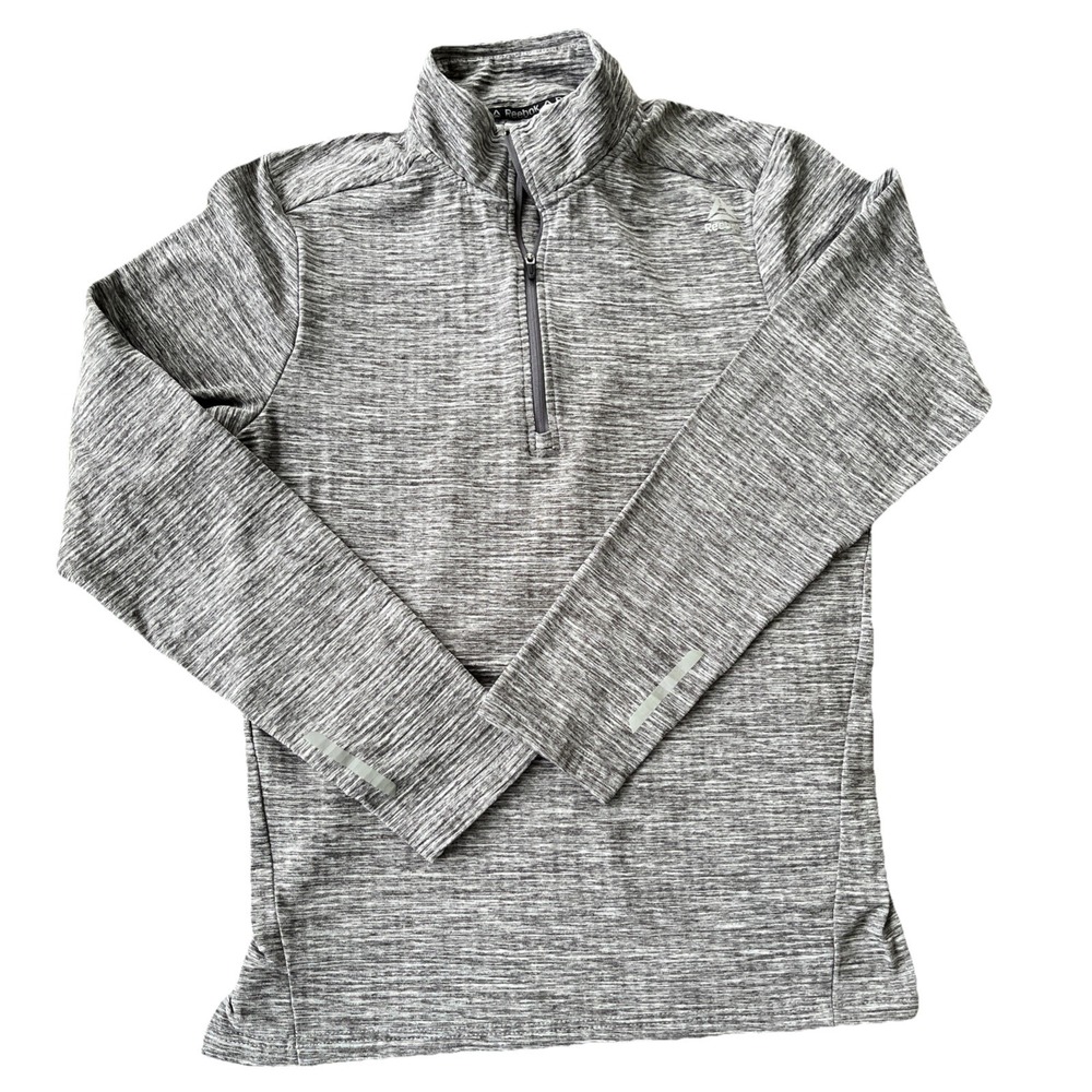 Reebok Pullover Mens‎ Medium Gray Quarter Zip Thermal Running
